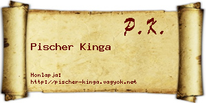 Pischer Kinga névjegykártya